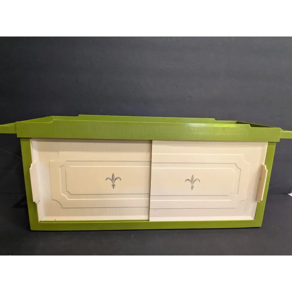 Storage Cabinet Kitchen Bathroom Retro 1960s 1970s Green Plastic Wall Hanging